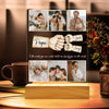 Custom Photo Daddy's Team Fist Bump Personalized Acrylic LED Night Light, Father's Day Gift For Dad, For Grandpa, For Husband NVL25APR24TP1
