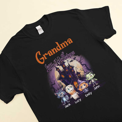 Grandma Of These Little Monsters - Family Personalized Custom Unisex T-shirt, Hoodie, Sweatshirt - Halloween Gift, Gift For Grandma, Grandpa NVL18AUG23TP1