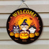 Welcome To Our Nightmare - Personalized Circle Wooden Sign - Best Gift For Halloween - NTD17AUG23TP1 Shape Wooden Sign Humancustom - Unique Personalized Gifts