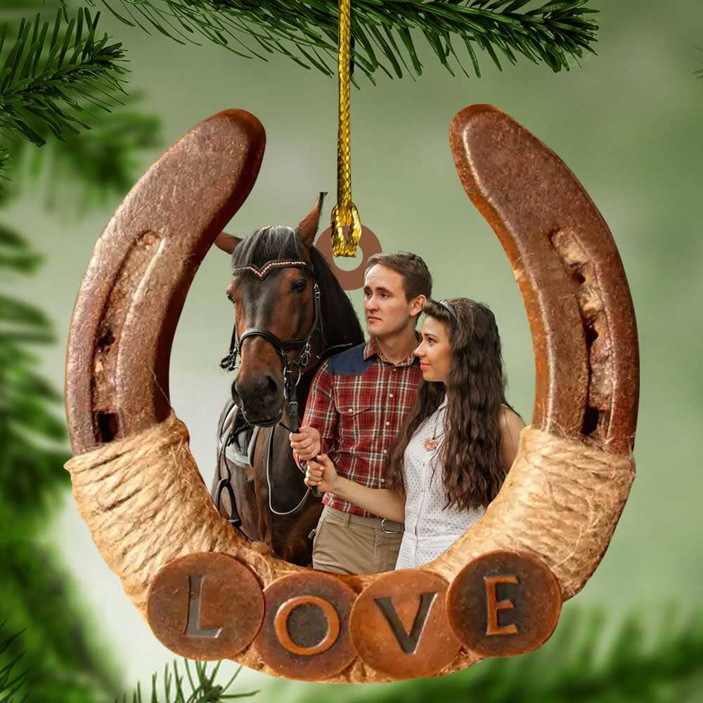 Personalized Upload Photo Gift For Horse Lovers I Love My Horse Acrylic Ornament LPL17OCT23TP3 Acrylic Ornament HumanCustom - Unique Personalized Gifts Made Just for You 