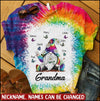 Sunflower Gnome Butterflies Grandma With Grankids Personalized 3D T-shirt NVL25APR23XT1 3D T-shirt Humancustom - Unique Personalized Gifts