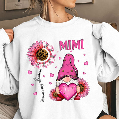 Valentine Pinky Leopard Gnome Grandma Mom Butterfly Kids Personalized Sweatshirt LPL25DEC23TP1 White Sweatshirt HumanCustom - Unique Personalized Gifts Made Just for You