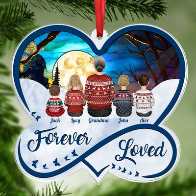 Grandma Grandkid Forever Loved Backview Personalized Acrylic Ornament NVL27OCT23TP2 Acrylic Ornament HumanCustom - Unique Personalized Gifts Made Just for You