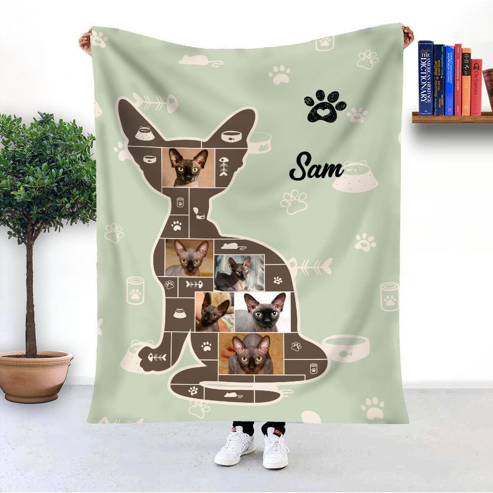 Personalized Cat Photo Collage Blanket, Best Gifts For Cat Owners, Cat Lover Gift NVL21NOV23TP4 Fleece Blanket HumanCustom - Unique Personalized Gifts Made Just for You 