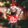 Funny Christmas Couple Custom Photo Acrylic Ornament VTX13OCT23TP1 Acrylic Ornament HumanCustom New