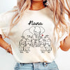Grandma Elephant With Cute Grandkids Personalized White T-shirt and Hoodie HTN22APR24TP1