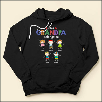 Father's day This Grandpa belongs to grandkids personalized t-shirt and hoodie for Grandpa daddy NTA14JUN23XT4
