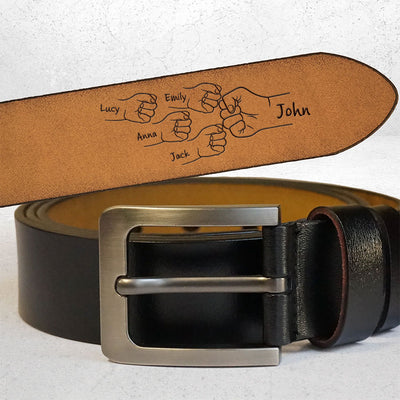 This Belt Belongs To The World's Best Dad - Personalized Engraved Leather Belt NVL02MAY24TP1