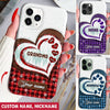 Customized Gift For Mom Nana Grandma Christmas Heart Xmas Gift Phone case HLD04NOV22CT1 Silicone Phone Case Humancustom - Unique Personalized Gifts Iphone iPhone 14