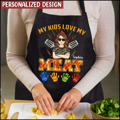 Personalized Grandma Mama Auntie Grilling's Apron NTA04MAY23XT1 Apron Humancustom - Unique Personalized Gifts Measures 27" x 30"