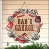 Welcome To Dad's Garage - Gift For Dad, Grandpa - Personalized Cute Metal Sign HLD05MAY23XT1 Cut Metal Sign Humancustom - Unique Personalized Gifts