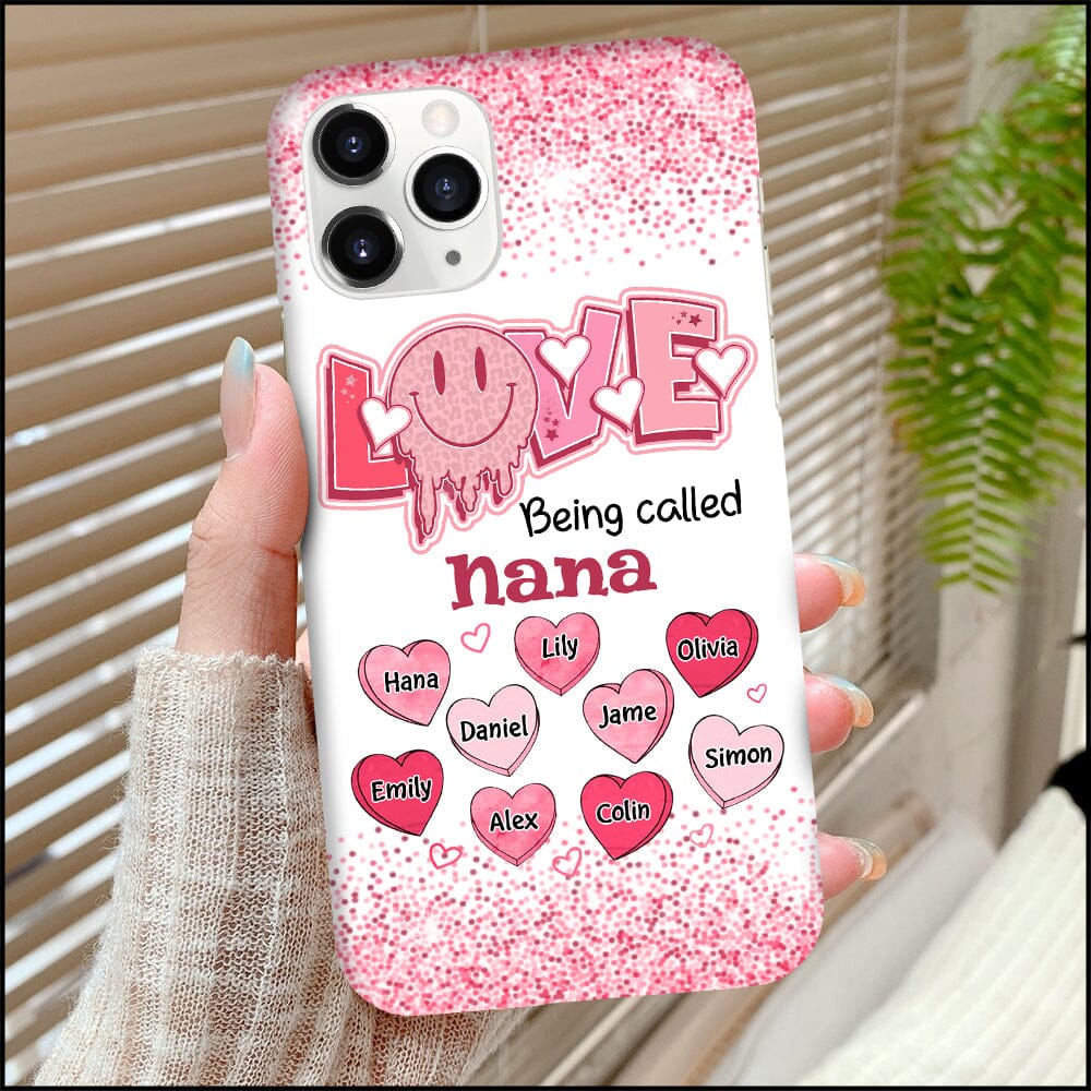 Love Being Called Grandma Mom Sweet Heart Kids Personalized Phone Case NVL16DEC23NY1 Silicone Phone Case HumanCustom - Unique Personalized Gifts Made Just for You 