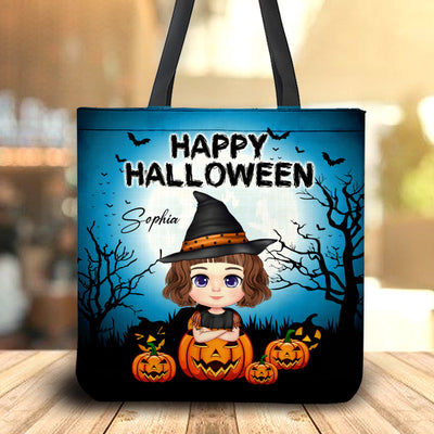 Happy Halloween Personalized Tote Bag Halloween Gift For Kids DCT09AUG23NY1