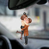 Fall Season Couple Kissing & Hugging Personalized Car Ornament NVL13JUL23NY3