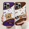 Dog Mom Puppy Pet Dogs Lover Zipper Texture Leather Personalized Phone case NVL05APR24NY2