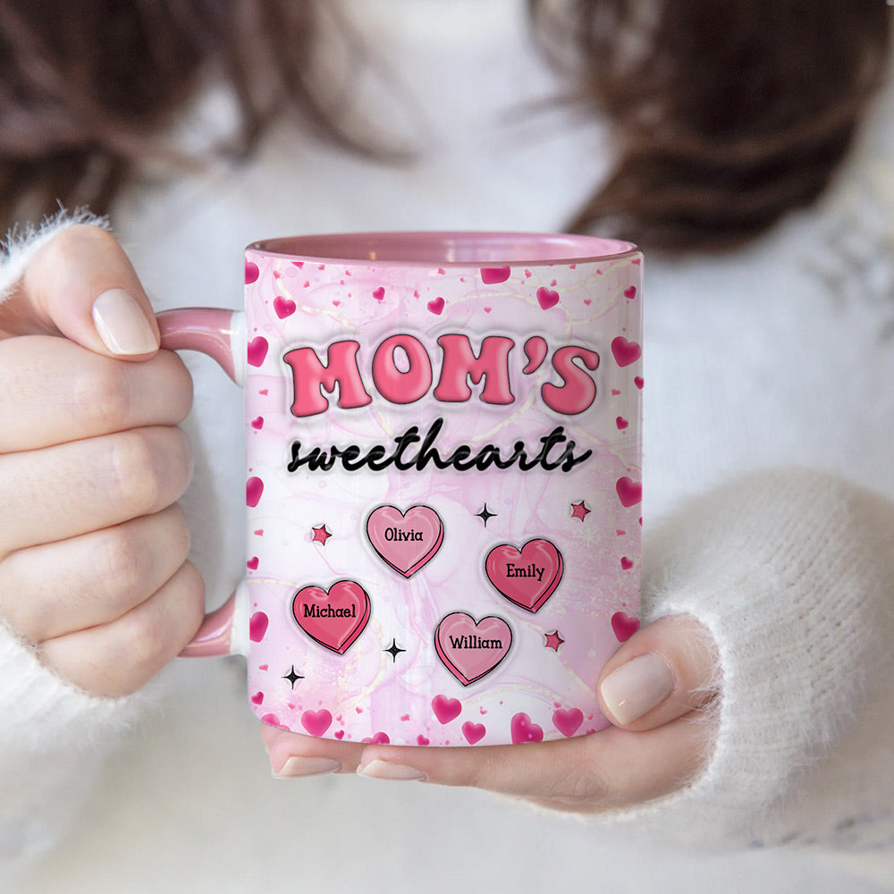 Nana's sweethearts Personalized Accent Mug Gift for Grandmas Moms Aunties HTN15APR24NY1