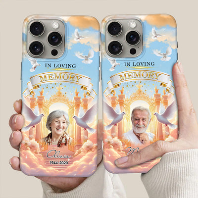 Memorial Insert Photo Golden Gate Doves, In Loving Memory Personalized Phone Case LPL07MAY24NY1