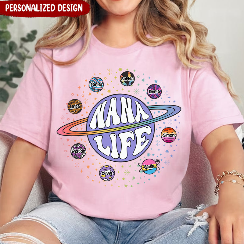 Discover Personalized Space Universe Nana Mom Life Custom Kids Shirt