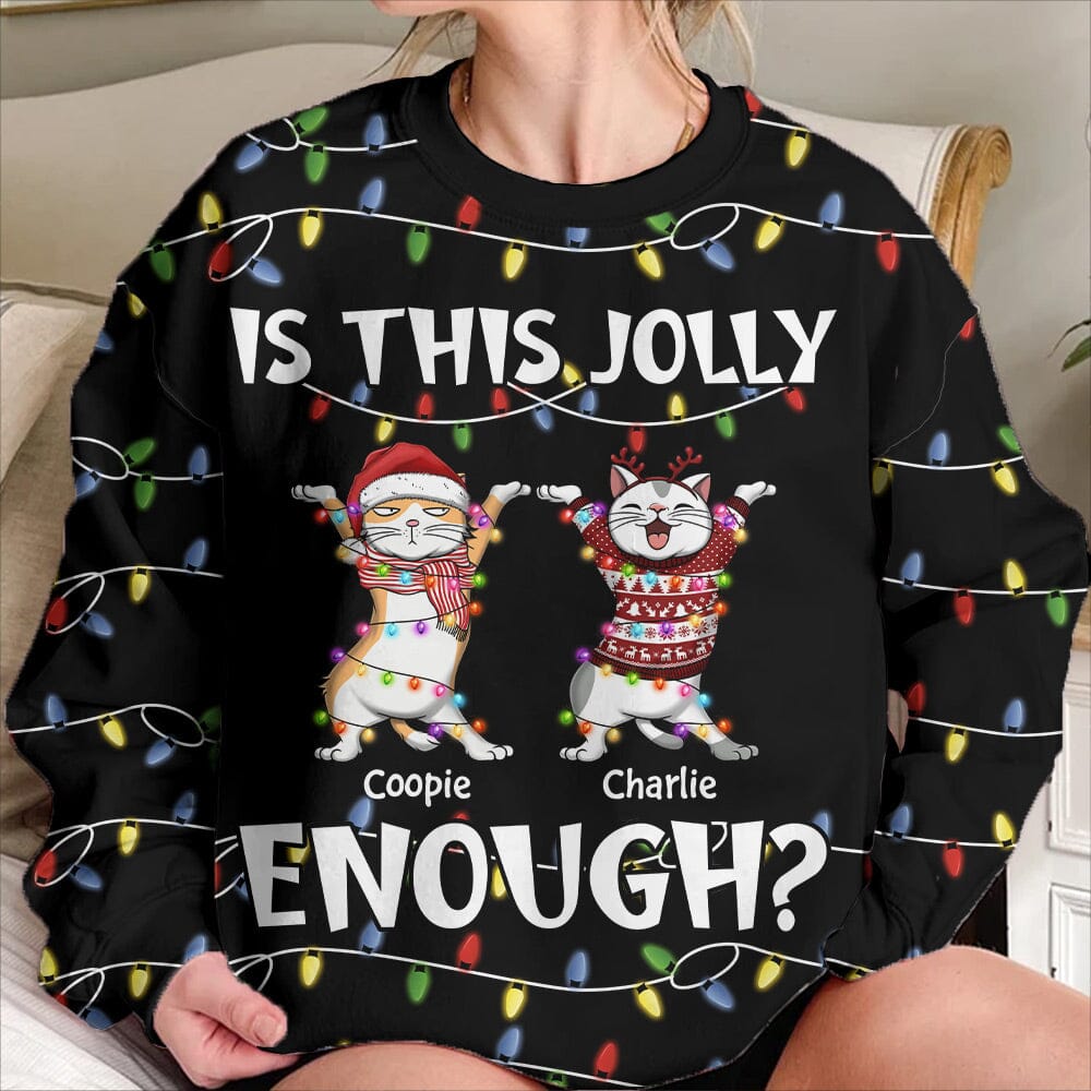 Is This Jolly Enough Hanging Cat Personalized 3D Sweater NVL09OCT23NY1 3D Sweater HumanCustom New S Sweater 