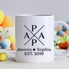 Personalized Papa With Kid Name Est Year Mug NVL06MAY24NY3