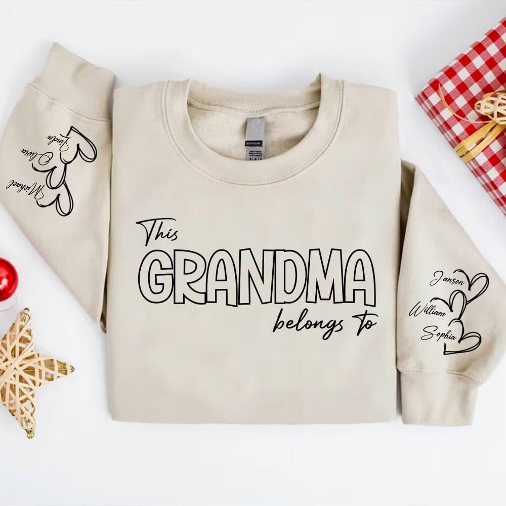 This Grandma Belongs To Personalized Sweatshirt NVL22DEC23NY1 2d sweatshirt HumanCustom - Unique Personalized Gifts Made Just for You 