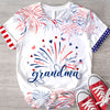 Firework America Flag Grandma And Kids Personalized 3D T-shirt NVL23APR24NY1