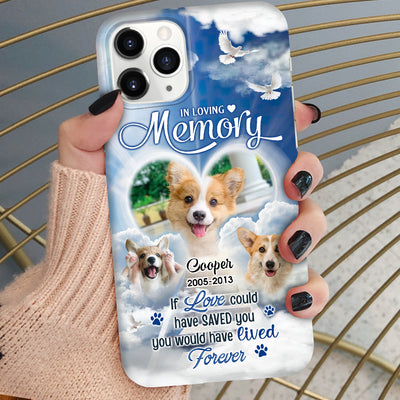 In Loving Memory Custom Pet Photos, You Left Pawprint On My Heart Forever Personalized Phone Case LPL06MAY24NY1
