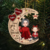 Christmas Doll Grandma Mom On Moon Personalized Ornament NVL07SEP23NY5