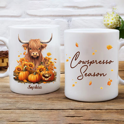 Cowspresso Season Sip in Style Custom Cow Mug for the Ultimate Cow Lover - Embrace the Season with a Personalized Fall Mug - NTD30AUG23NY1