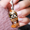 Autumn Vibe Puppuccino Coffee Cute Dog Puppy Pet Personalized Acrylics Keychain HTN28JUL23NY1