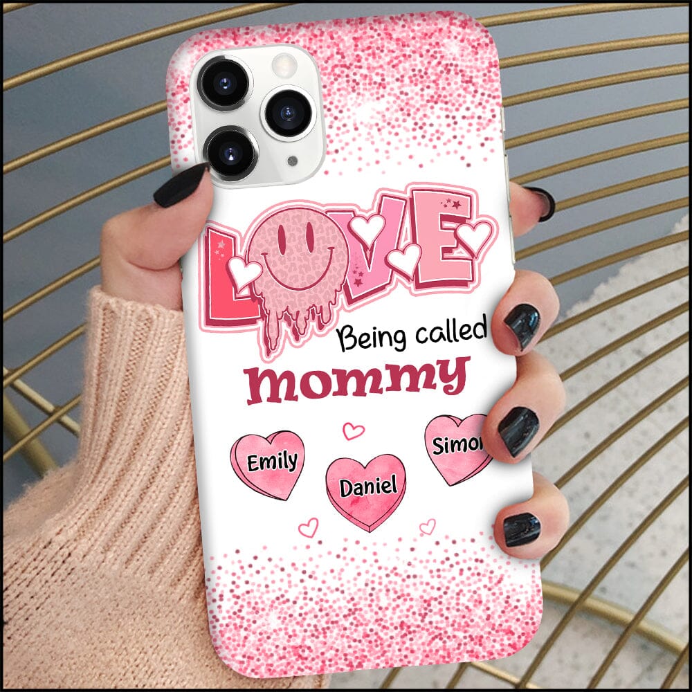 Love Being Called Grandma Mom Sweet Heart Kids Personalized Phone Case NVL16DEC23NY1 Silicone Phone Case HumanCustom - Unique Personalized Gifts Made Just for You 