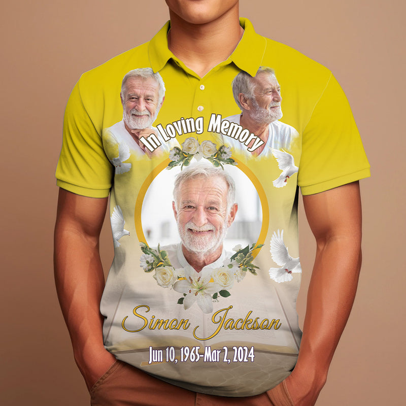 Memorial Upload Photo In Loving Memory Personalized 3D Polo Shirt