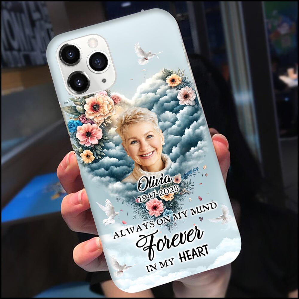 Personalized Memorial Silicon Phone Case Custom Photo - NTD12DEC23NY1 Silicone Phone Case HumanCustom - Unique Personalized Gifts Made Just for You 