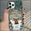 Memorial Upload Puppy Pet Dog Photo In Forest, You Were My Favorite Hello And My Hardest Goodbye Personalized Phone Case LPL28NOV23NY1 Silicone Phone Case HumanCustom - Unique Personalized Gifts Made Just for You