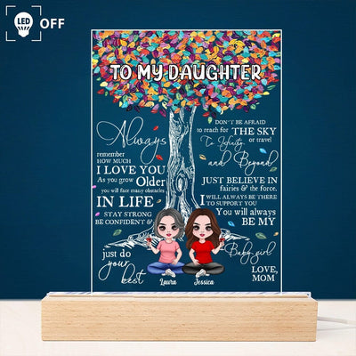 Acrylic Night Light Gifts For Daughter, You Will Always Be My Girl