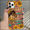 Leopard Sunflower Just A Girls Who Lives Horse Breeds Personalized Phone Case LPL21JUN23NY1