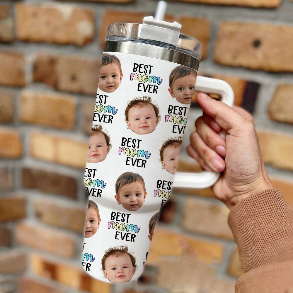 Upload Photo Best Nana Ever Personalized Tumbler With Straw HTN30NOV23NY1 Tumbler With Straw HumanCustom - Unique Personalized Gifts Made Just for You 