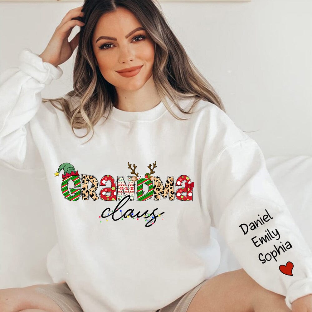 Nana Claus Christmas Personalized 2D Sweatshirt Sleeve Custom VTX26OCT23NY1 White T-shirt and Hoodie HumanCustom - Unique Personalized Gifts Made Just for You 