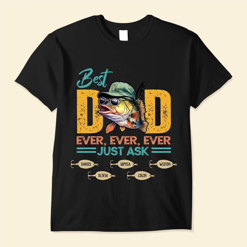 Vintage Retro Best Dad Ever Just Ask Personalized Unisex T-Shirt