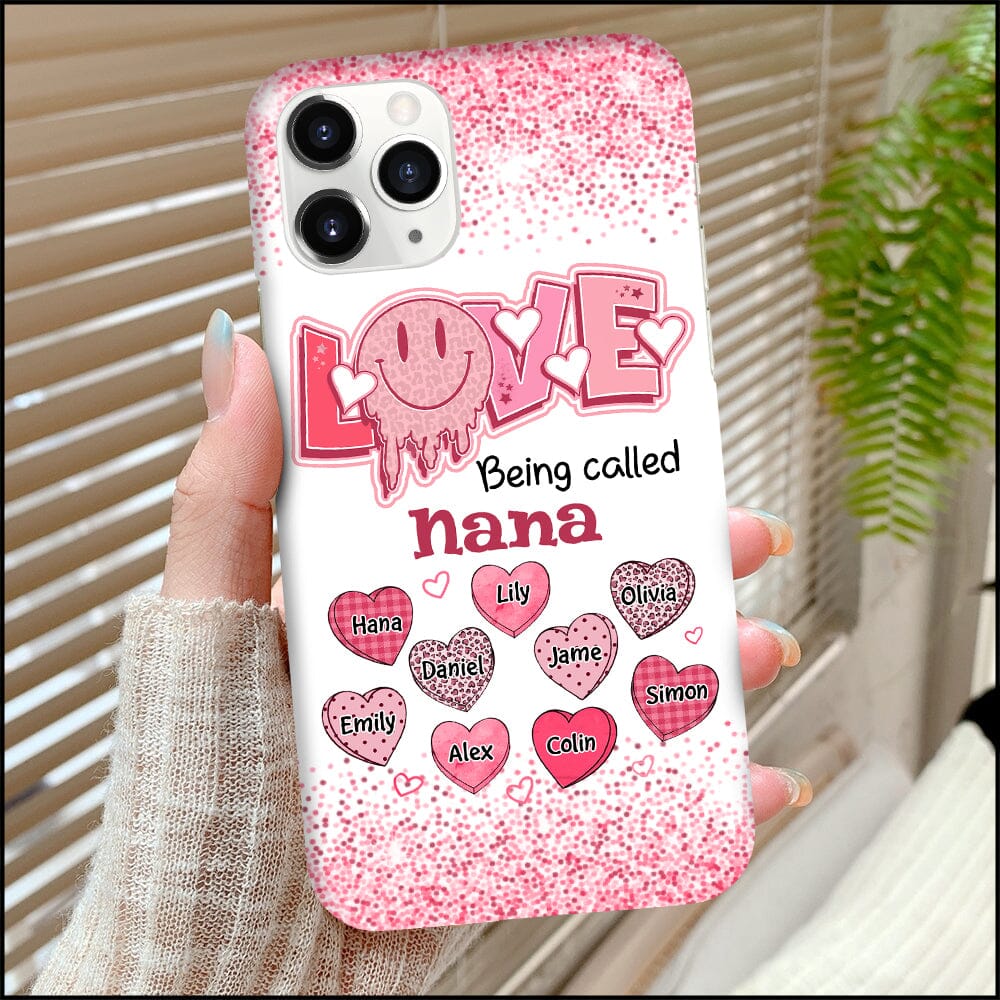 Love Being Called Grandma Mom Sweet Heart Kids Personalized Phone Case NVL16DEC23NY2 Silicone Phone Case HumanCustom - Unique Personalized Gifts Made Just for You 