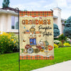 Fall Season Scarecrow Grandma With Pumpkin Kids Personalized House Garden Flag VTX10AUG23NY1
