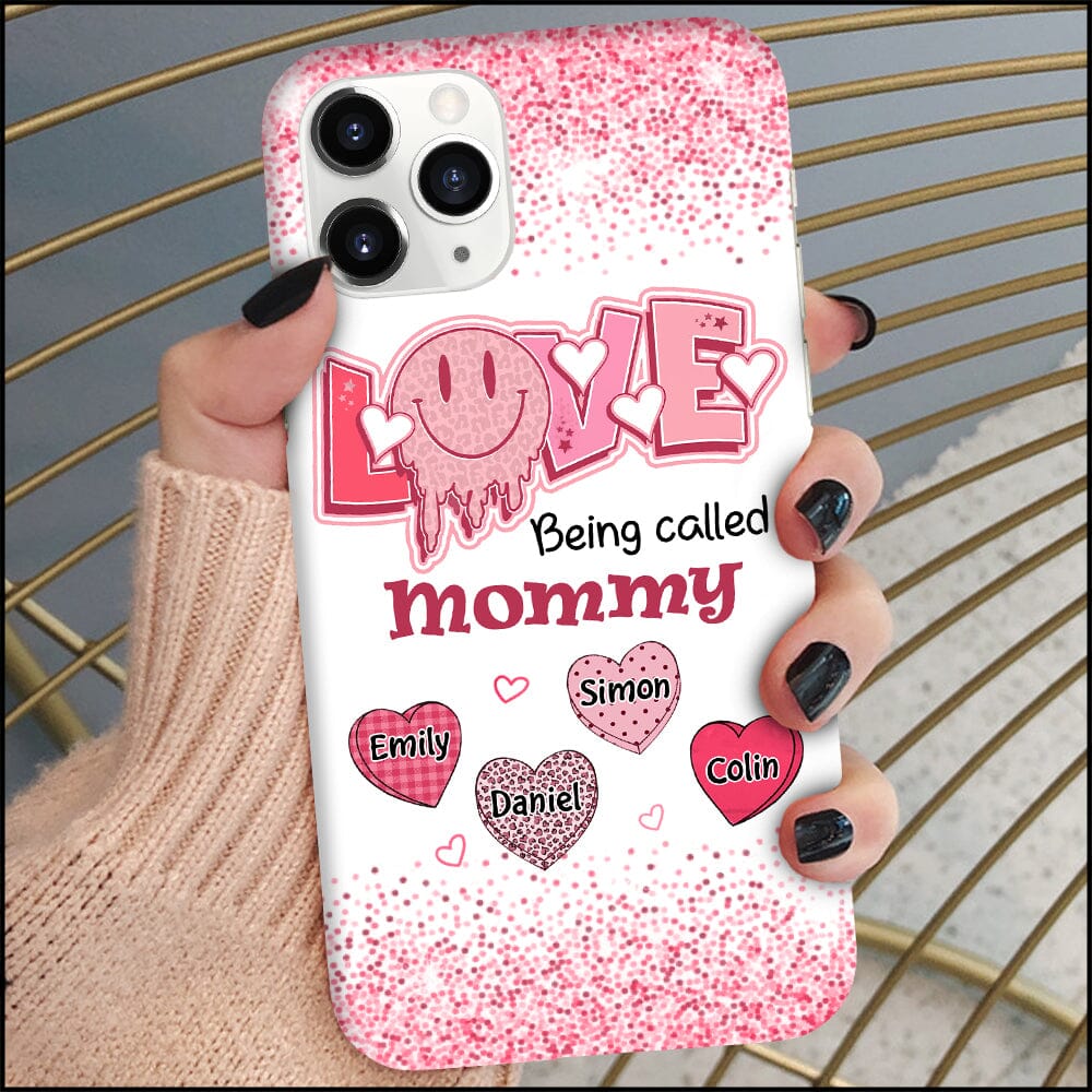 Love Being Called Grandma Mom Sweet Heart Kids Personalized Phone Case NVL16DEC23NY2 Silicone Phone Case HumanCustom - Unique Personalized Gifts Made Just for You 