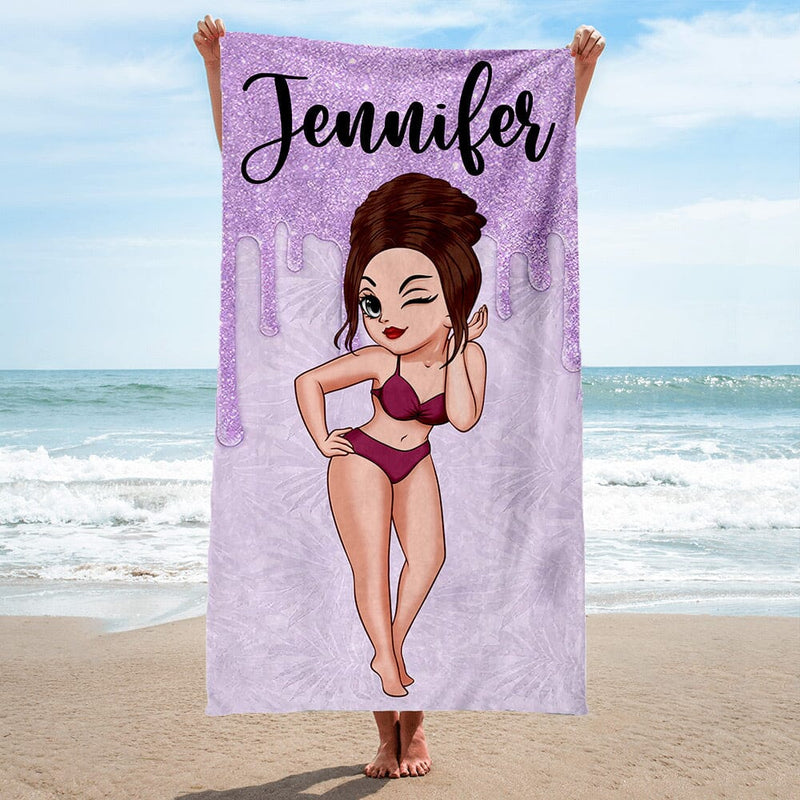 Personalized Beach Towel Set - Wifey/Hubby Towels