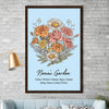 Birth Flower Family Bouquet Names Personalized Poster NVL04DEC23NY2 Poster HumanCustom - Unique Personalized Gifts Made Just for You