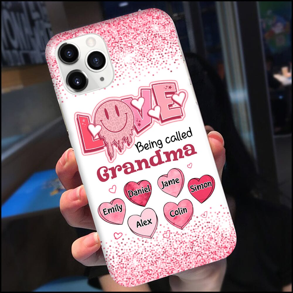 Love Being Called Grandma Mom Sweet Heart Kids Personalized Phone Case NVL16DEC23NY1 Silicone Phone Case HumanCustom - Unique Personalized Gifts Made Just for You 