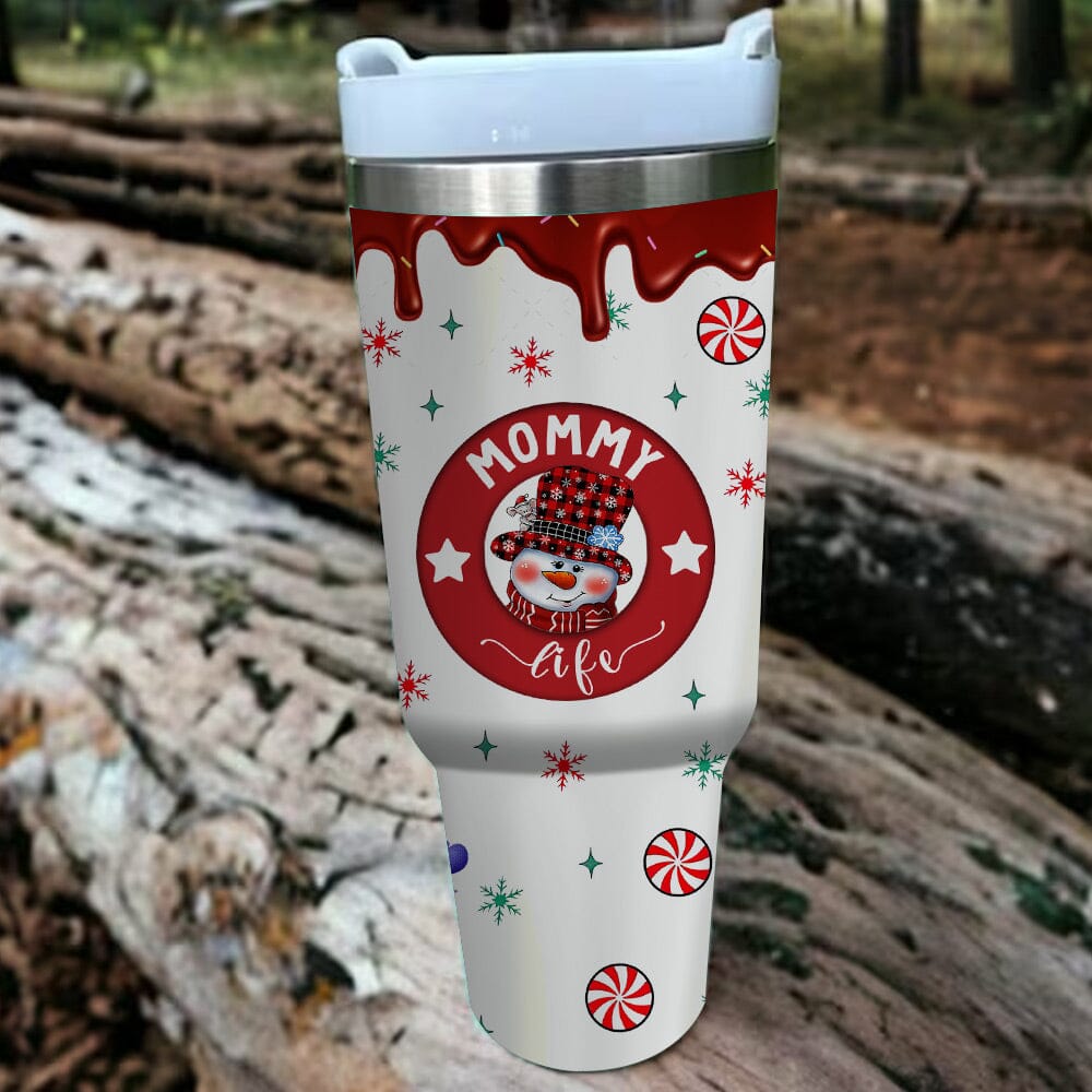 Christmas Grandma Snowman With Kids - Personalized 40oz Tumbler - NTD29NOV23NY2 Tumbler With Straw HumanCustom - Unique Personalized Gifts Made Just for You 