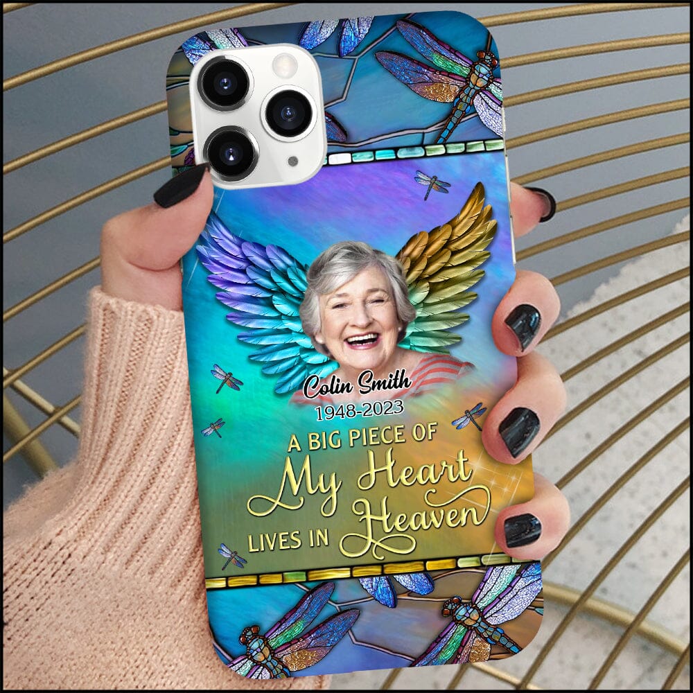 Memorial Upload Photo Wings, Your Wings Were Ready But My Heart Was Not Personalized Phone Case LPL12OCT23NY1 Silicone Phone Case HumanCustom New 