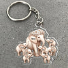Personalized Acrylic Keychain - Elephant Grandma With Kids - NTD03APR24NY1