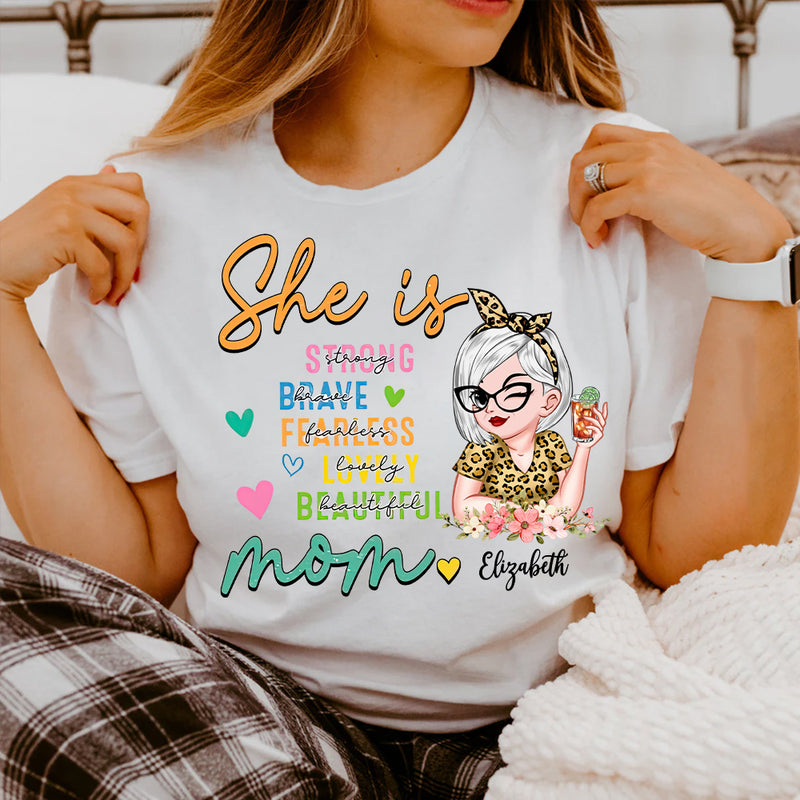 Pretty Sassy Woman She Is Mom Personalized Shirt
