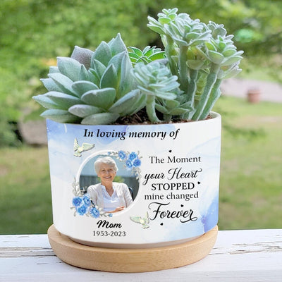 Upload Photo Family Loss In Loving Memory Memorial Gift Remembrance Presence Ceramic Plant Pot HLD25APR23NY2